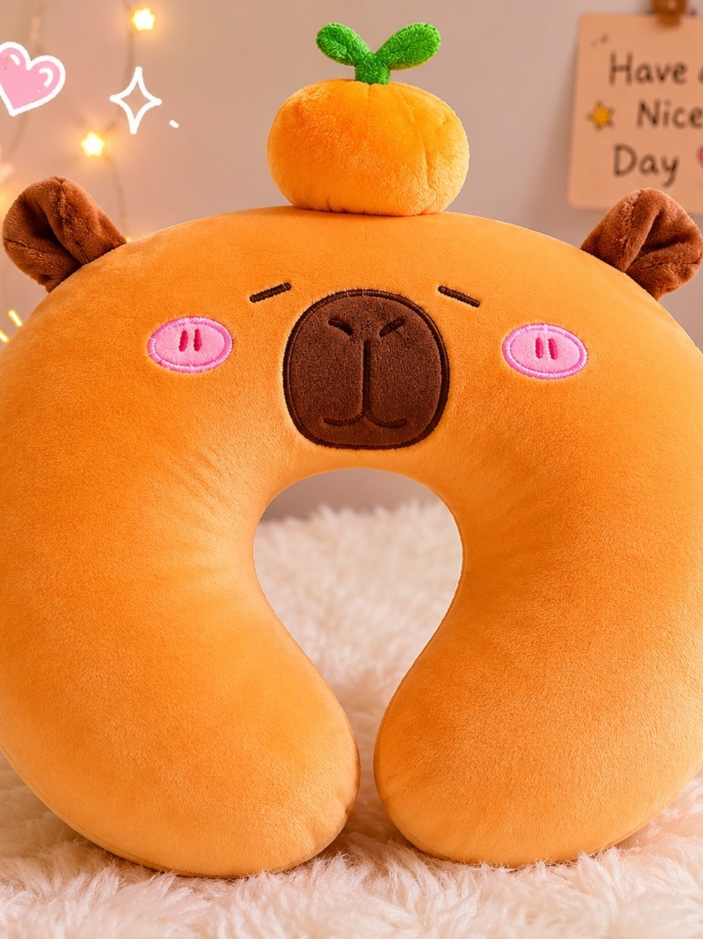 Capybara neck pillow